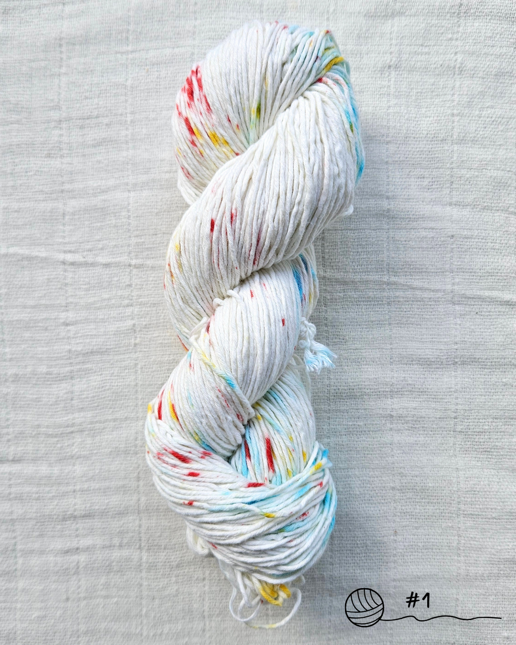 Salt - Hand Dyed Speckled Cotton Linen