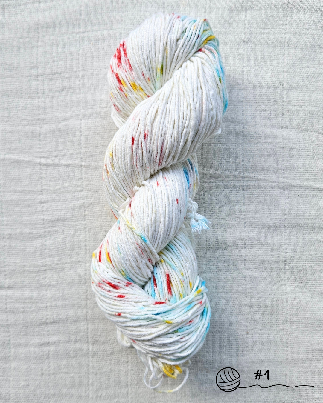 Salt - Hand Dyed Speckled Cotton Linen