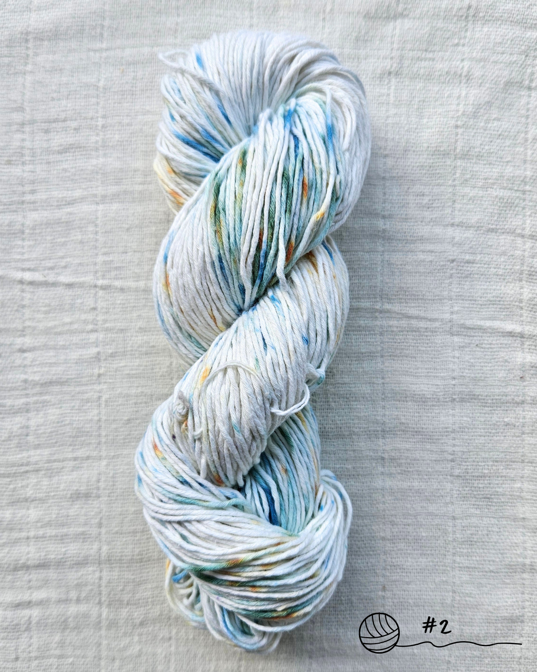 Salt - Hand Dyed Speckled Cotton Linen