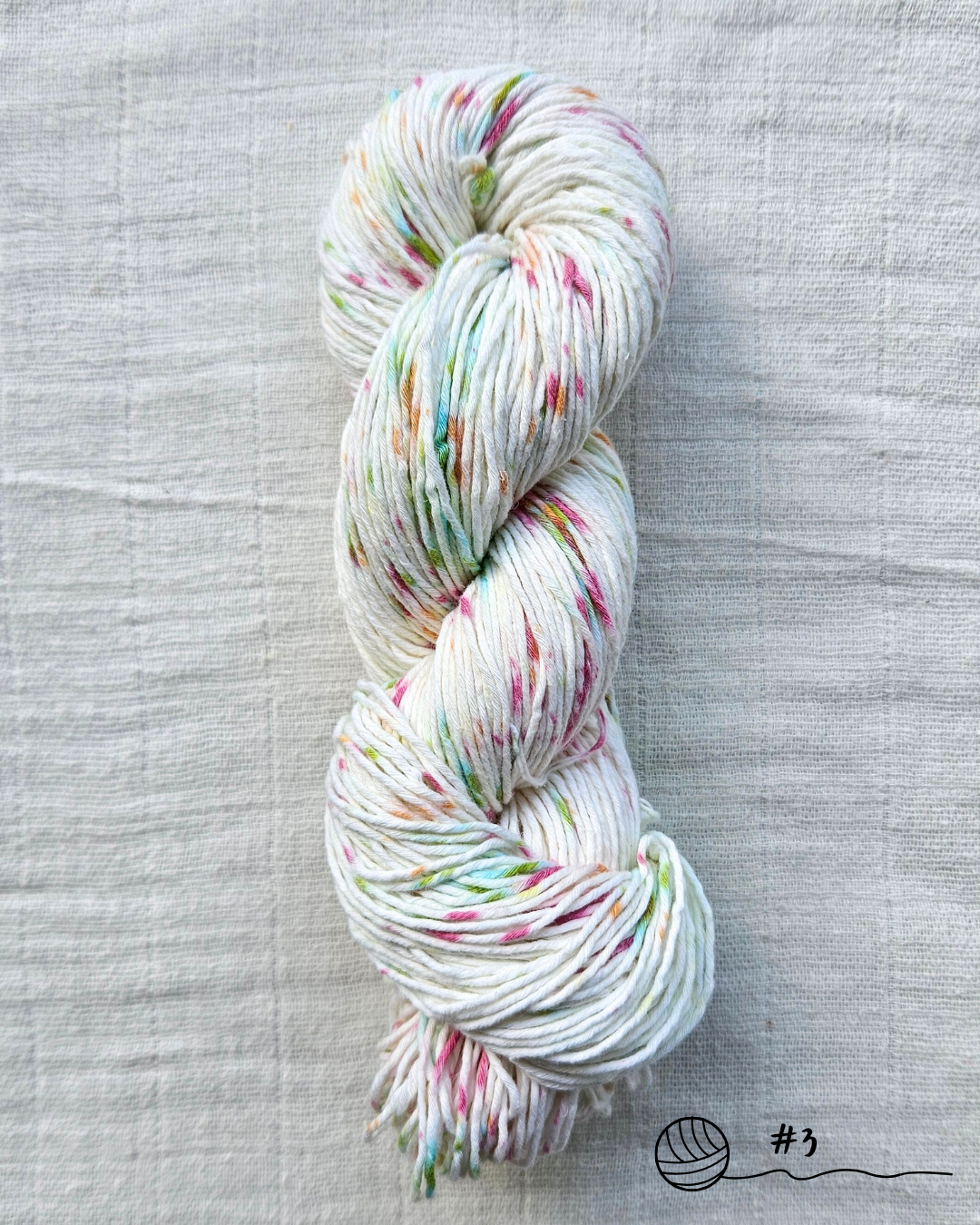 Salt - Hand Dyed Speckled Cotton Linen