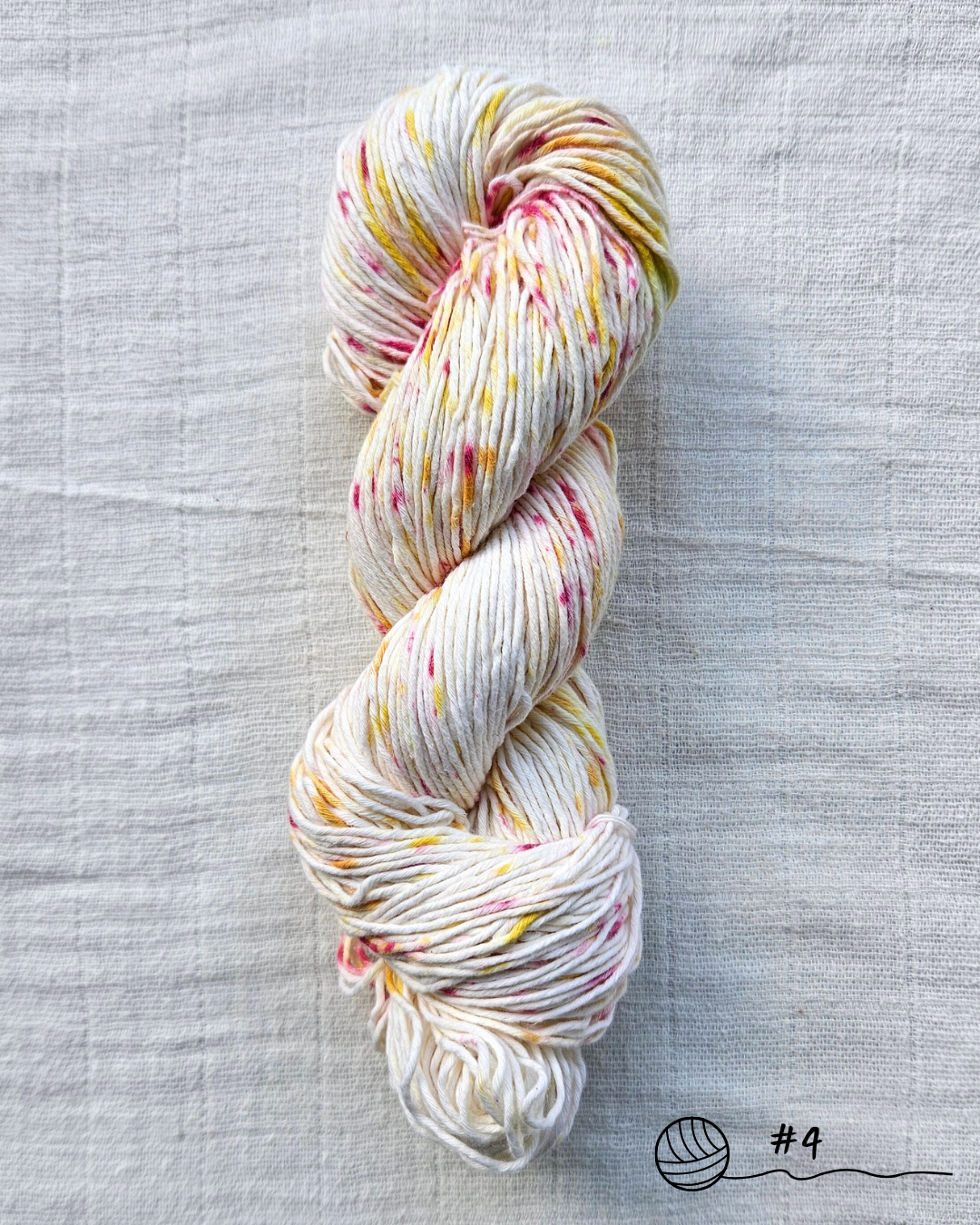 Salt - Hand Dyed Speckled Cotton Linen