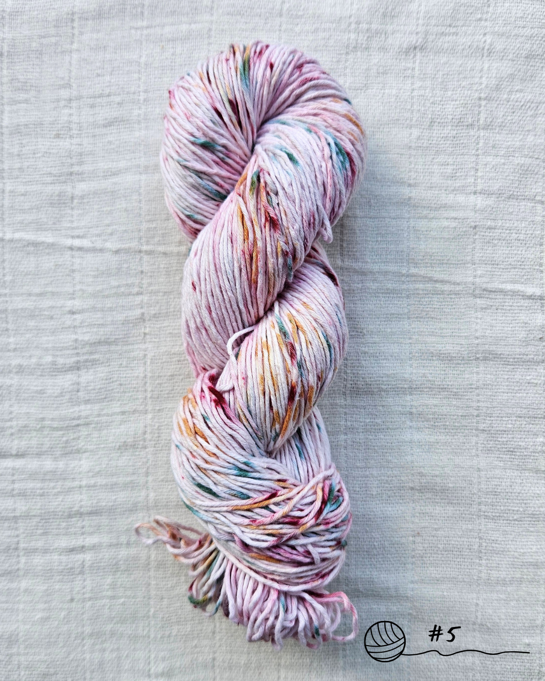 Salt - Hand Dyed Speckled Cotton Linen