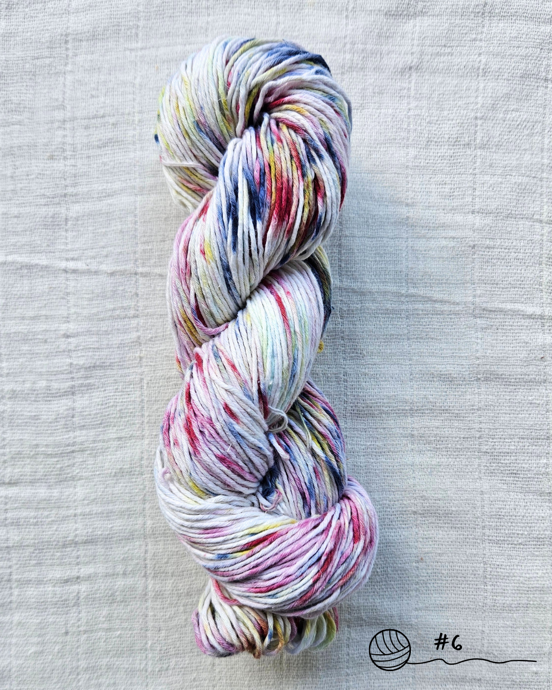 Salt - Hand Dyed Speckled Cotton Linen