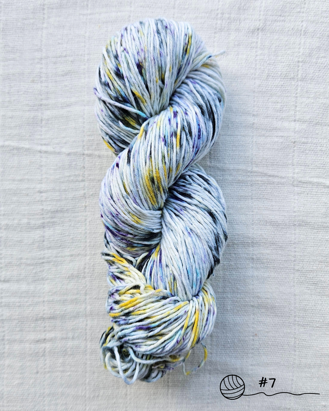 Salt - Hand Dyed Speckled Cotton Linen