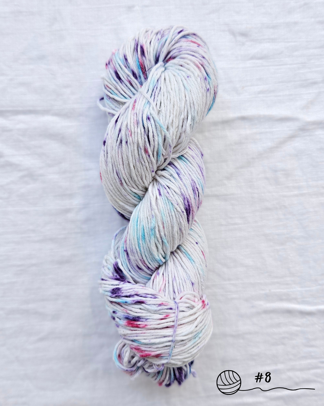 Salt - Hand Dyed Speckled Cotton Linen