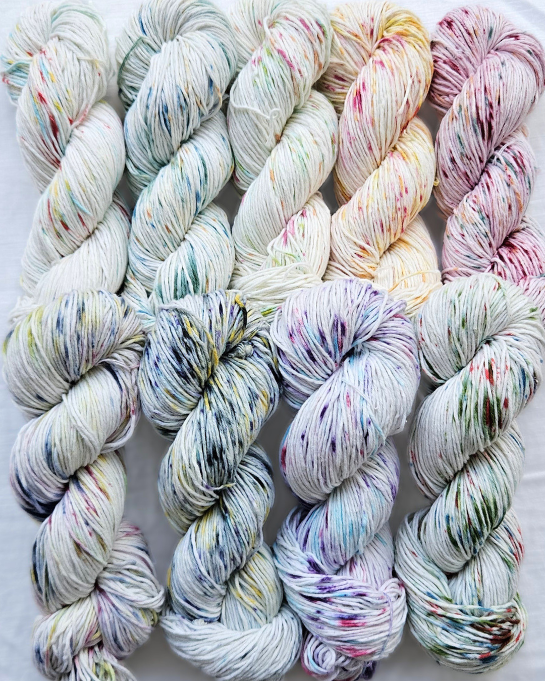 Salt - Hand Dyed Speckled Cotton Linen